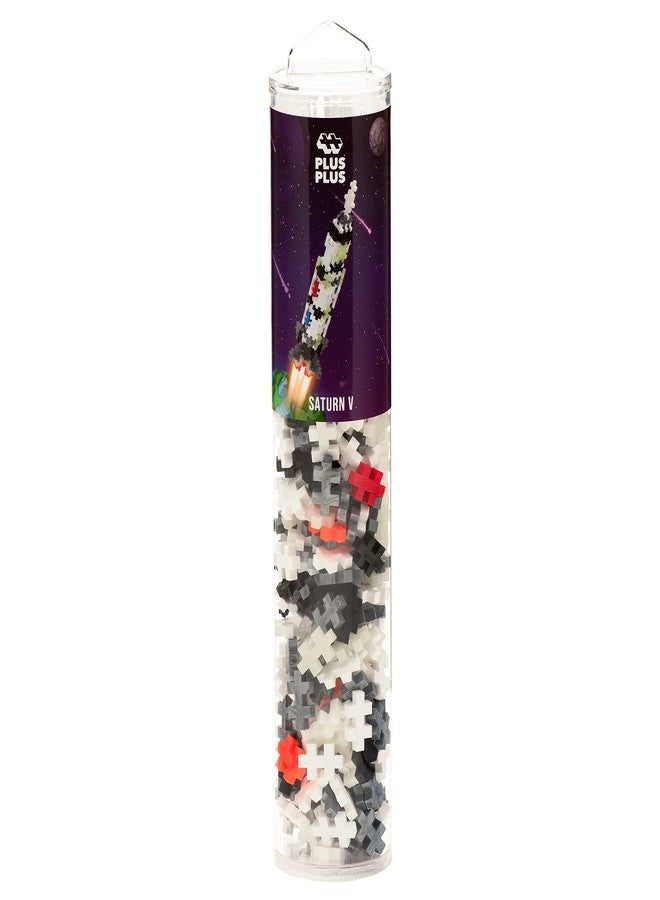 Plus-Plus PLUS PLUS - Mini Maker Tube - Saturn V Rocket, Apollo 11 Space Playset - 240 Piece, Construction Building STEM | STEAM Toy, Interlocking Mini Puzzle Blocks for Kids - Image 4